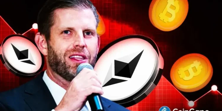 Eric Trump Flashes ‘Buy The Dip’ Sign As Bitcoin And Ethereum Price Crash