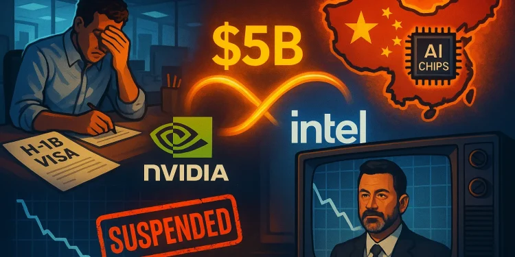 Weekly wrap: Trump’s $100K H-1B visa fee, Nvidia’s $5 billion bet on Intel, Kimmel’s show pulled and more