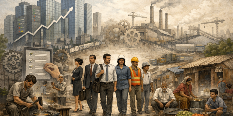 How India’s strong economic growth is leaving its middle class behind