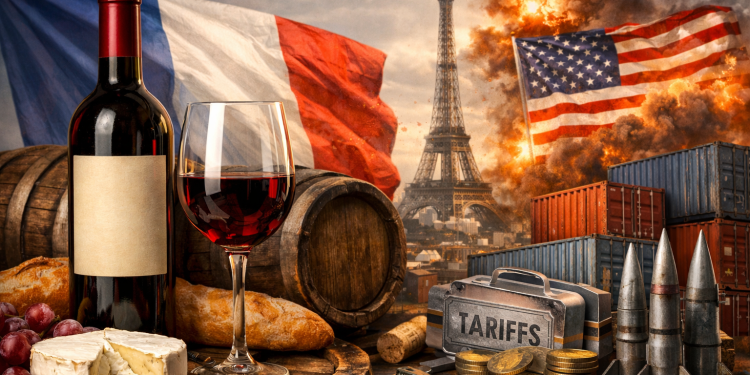 Trump threatens tariffs on French wine to push Macron into peace board plan