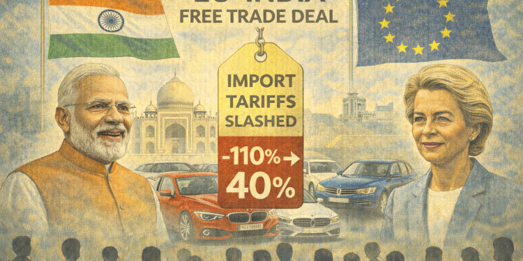 India to cut EU car tariffs to 40% as free trade deal nears: report