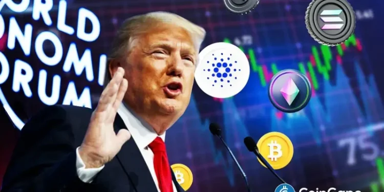 Why BTC, ETH, XRP, SOL, ADA Prices Could React to Trump’s Davos Speech Tomorrow?