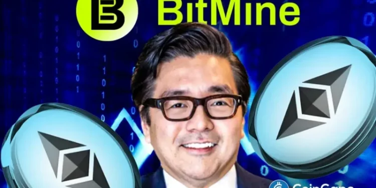 Tom Lee’s Bitmine Adds 5,000 ETH Despite $7.5B Unrealized Loss as BMNR Stock Rebounds